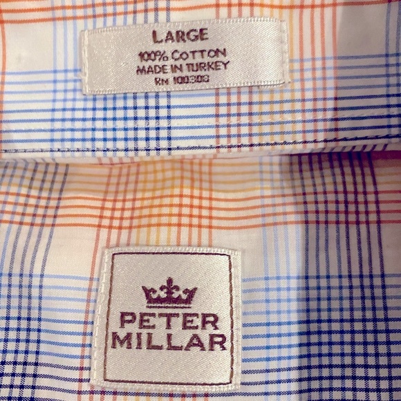 EUC, Peter Millar, L, S/S button down, lightweight w/ best pattern for warm days - Picture 2 of 4